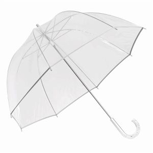 Böttcher-AG Regenschirm Glockenschirm Bellevue, transparent, manuell, Ø 101 cm, 95 cm, Stockschirm