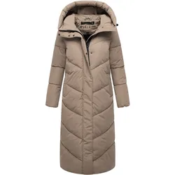 MARIKOO Damen Wintermantel langer Parka Steppmantel warm gefüttert mit Kapuze Anorak Winterjacke wasserabweisend Übergangsjacke Ranjaa