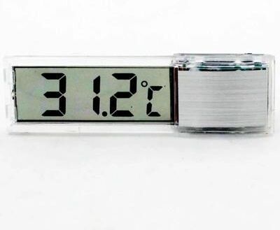 Uplift Essentials Aquarium Digital LCD Thermometer For Fish Tank Temperature Measurement silver