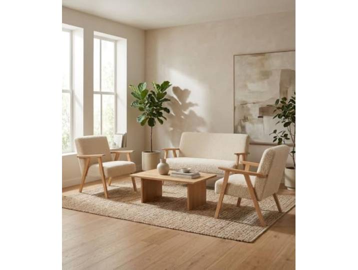 Family Meble Sitzgruppe Soler Hunter – Zweisitzer-Sofa und 2 Sessel im Retro-Stil – Variante Hunter 10