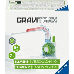 Ravensburger Murmelbahn-Erweiterung GraviTrax Element Vertical, Cannon, ab 8 Jahre, mit Kanone, Anstehstein und 4 Kugeln
