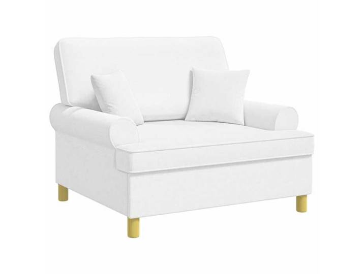 Mode Fauteuil XXL avec coussins Blanc Tissu - Pour adulte ou enfant - Poids maximal: 110 kg/siège_12139