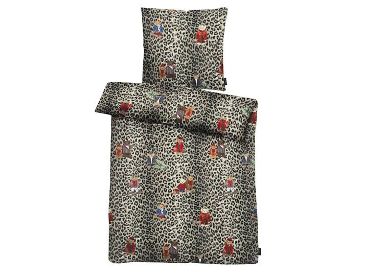 Bettwäsche APELT Henry Flanell , braun, B/L: 135cm, 1 Stk., 1 Stk., Feinflanell, B/L: 80cm x 80cm, 2 Stk., Feinflanell, Obermaterial: 100% Baumwolle, Bettwäsche, Bettwäsche, Leoprint mit Bärenkindern