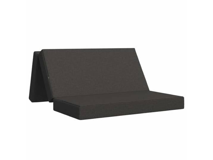TUERYAFEK Klappsofa Bett 120x67x45 cm Dunkelgrau Polyesterbezug mit Reissverschluss, Schaumstoffpolsterung, manuell verstellbar, platzsparend