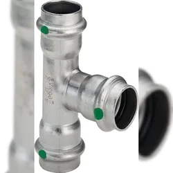 VIEGA T-Stück reduziert Sanpress Inox Edelstahl 54x28x54mm