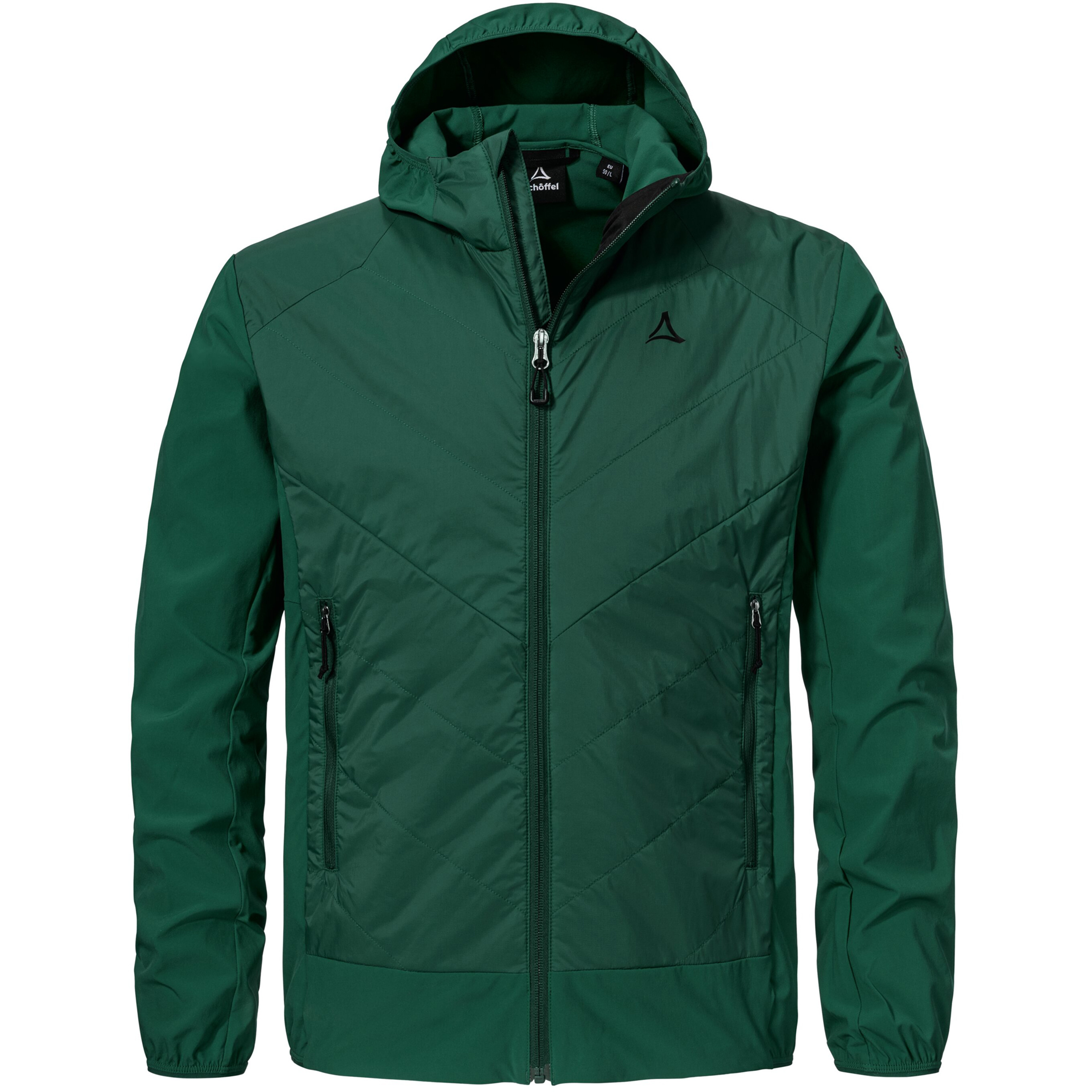 Schöffel Style Blaueis Hybrid Herren Kunstfaserjacke gruen Größe L Camping Klein verpackbar Wasserabweisend