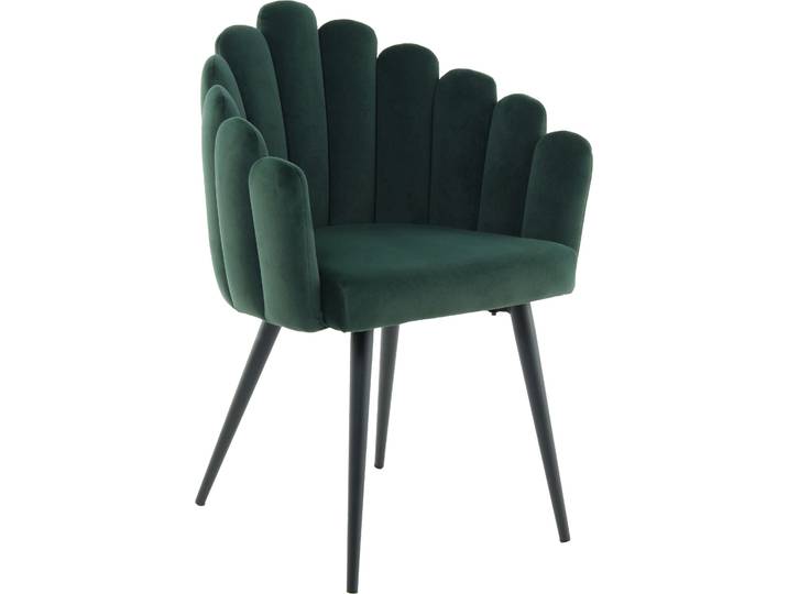 Polsterstuhl KAYOOM Stuhl Jeane 625, mit samtweichem Bezug, bequem und gemütlich , grün (grün, grün), B:61cm H:85cm T:58cm, Eisen, Polyester, Stühle, Polsterstuhl, samtweicher Bezug, modern, bequem und gemütlich, mit samtweichem Bezug
