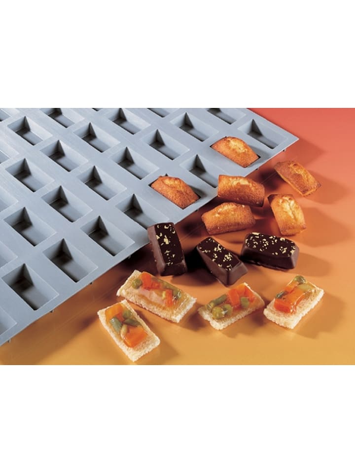De Buyer Mini-Financiers-Silikonform ''Elastomoule'' in Grau - (L)30 x (B)17,6 cm - onesize