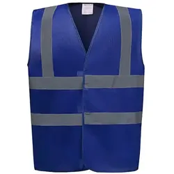 Warnschutz-Weste High-Vis 2-Bands "YK100" - S - royal