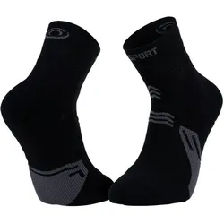 BV Sport, Herren, Sportsocken, Trek GR Mid Polyamide (42 - 44), Schwarz, Grau