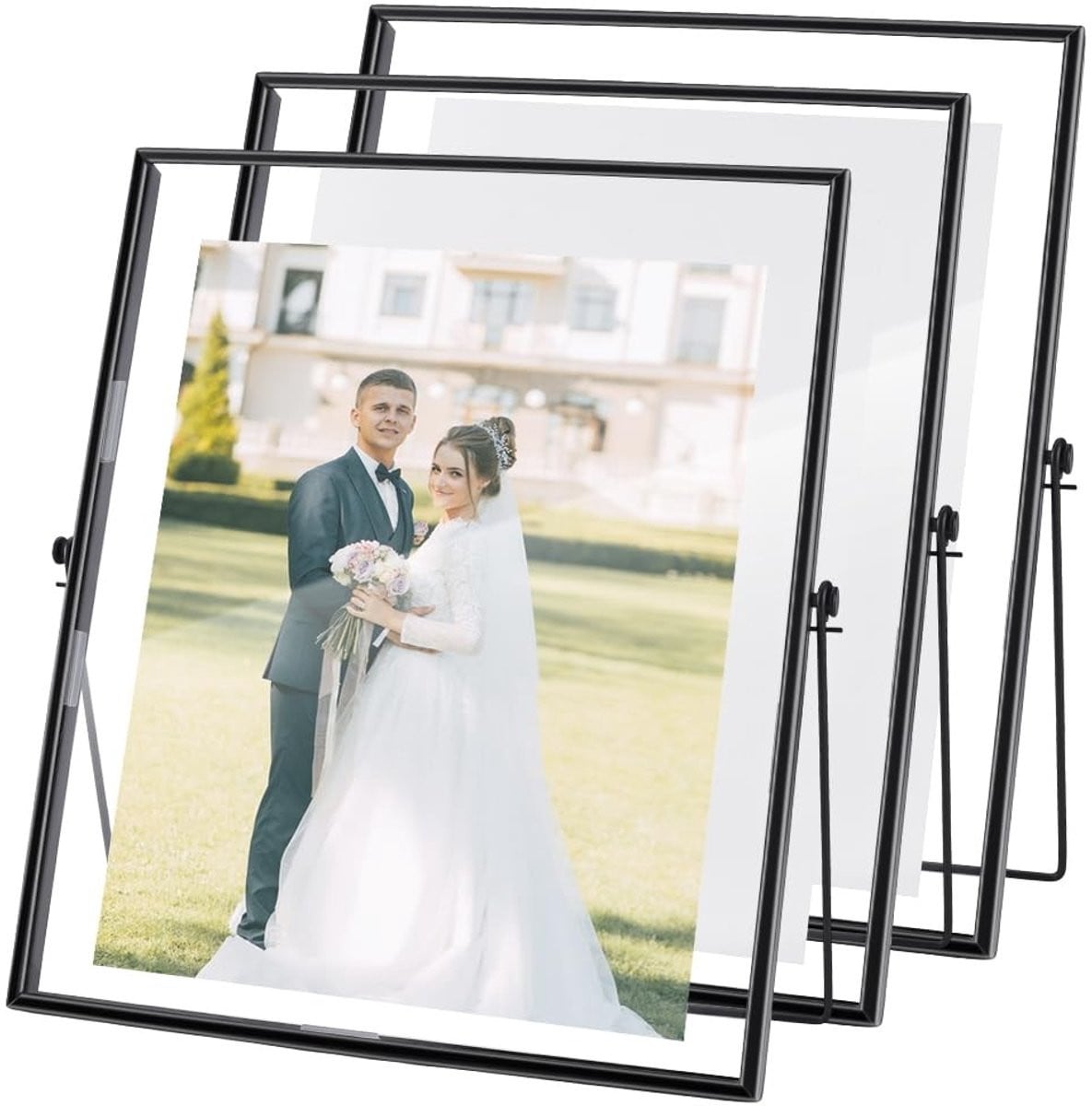 Dailygoods Fotolijst Set van 3 - Zwevende Fotolijsten - Tafeldisplay