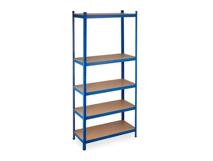 Relaxdays Etagère solide 220 cm bleue
