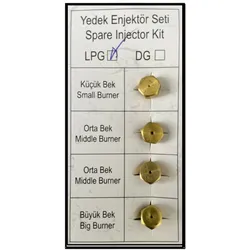Universal LPG 50 Mbar Düsensatz für Gasherd Gaskochfeld Gasbackofen Camping