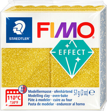 Fimo effect, glittergold, 57 g