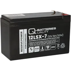 Q-Batteries 12LSX-7 12 V 7 Ah AGM 10-Jahres-Akku