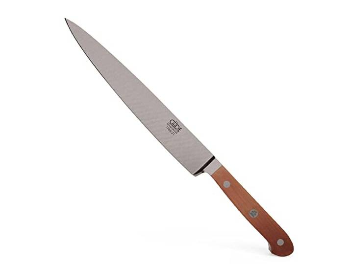 GÜDE Solingen Tradition - Schinkenmesser geschmiedet, 21 cm, Pflaumenholz, F.GÜDE, Tranchiermesser, Handmade Germany, Braun