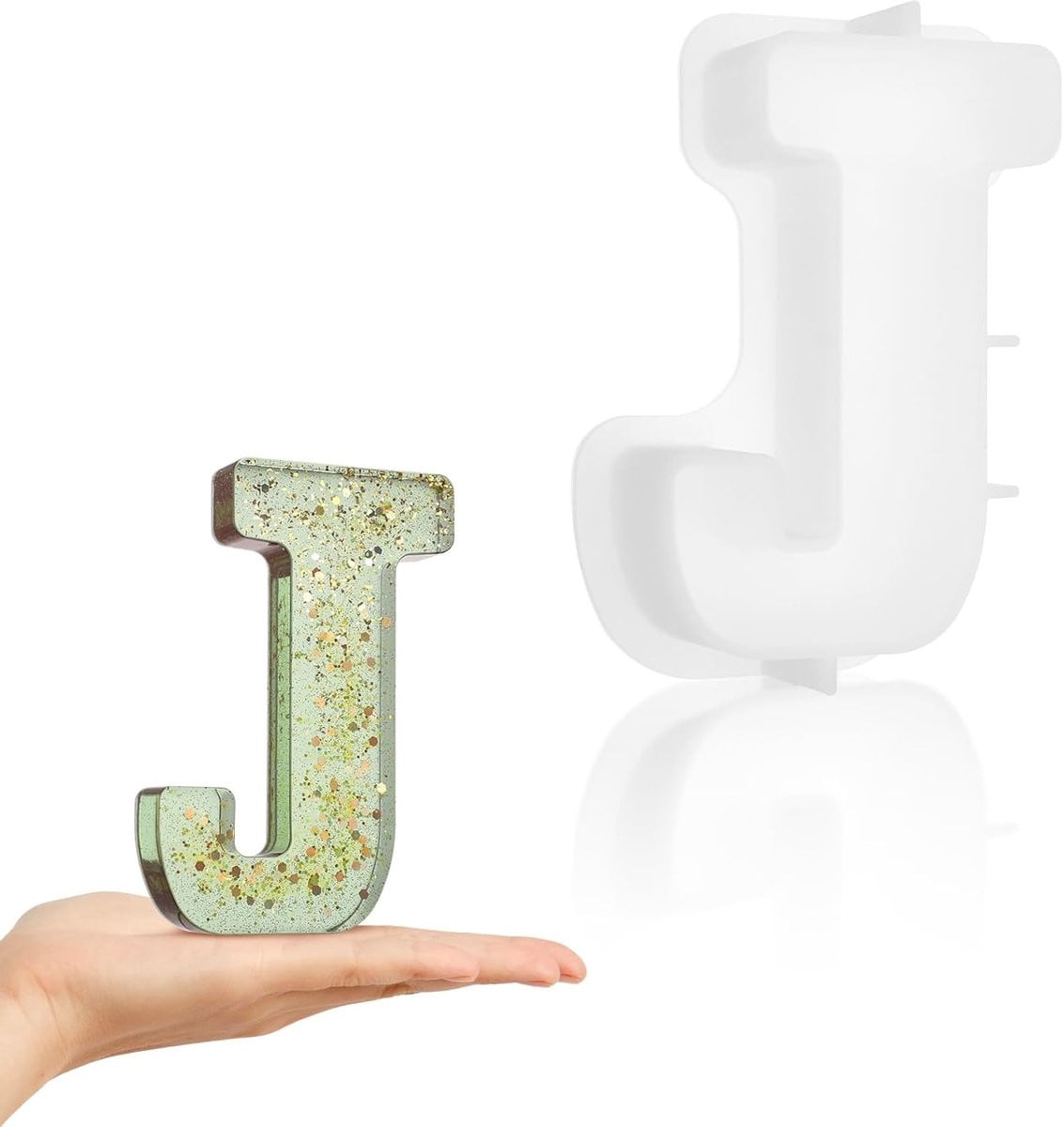 Grote Letter Mallen - Alfabet Siliconen Vormen - Transparant - 17,8 cm