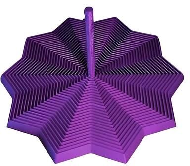 Inspired Living Expanded Sensory Fidget Star 3D Spiral Spinner Desk Toy purple 4.65 4.43 2.28 In