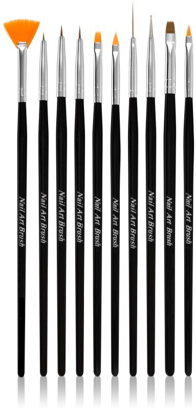 NEONAIL Nail Art Brushes Børstesæt til negle 10 stk.