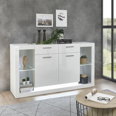 Sideboard HOME AFFAIRE "MERAN", weiß, B:150cm H:83cm T:43cm, Sideboards, Sideboard, Breite ca. 150 cm