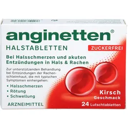 Anginetten Halstabletten Zuckerfrei Kirsche 24 ST
