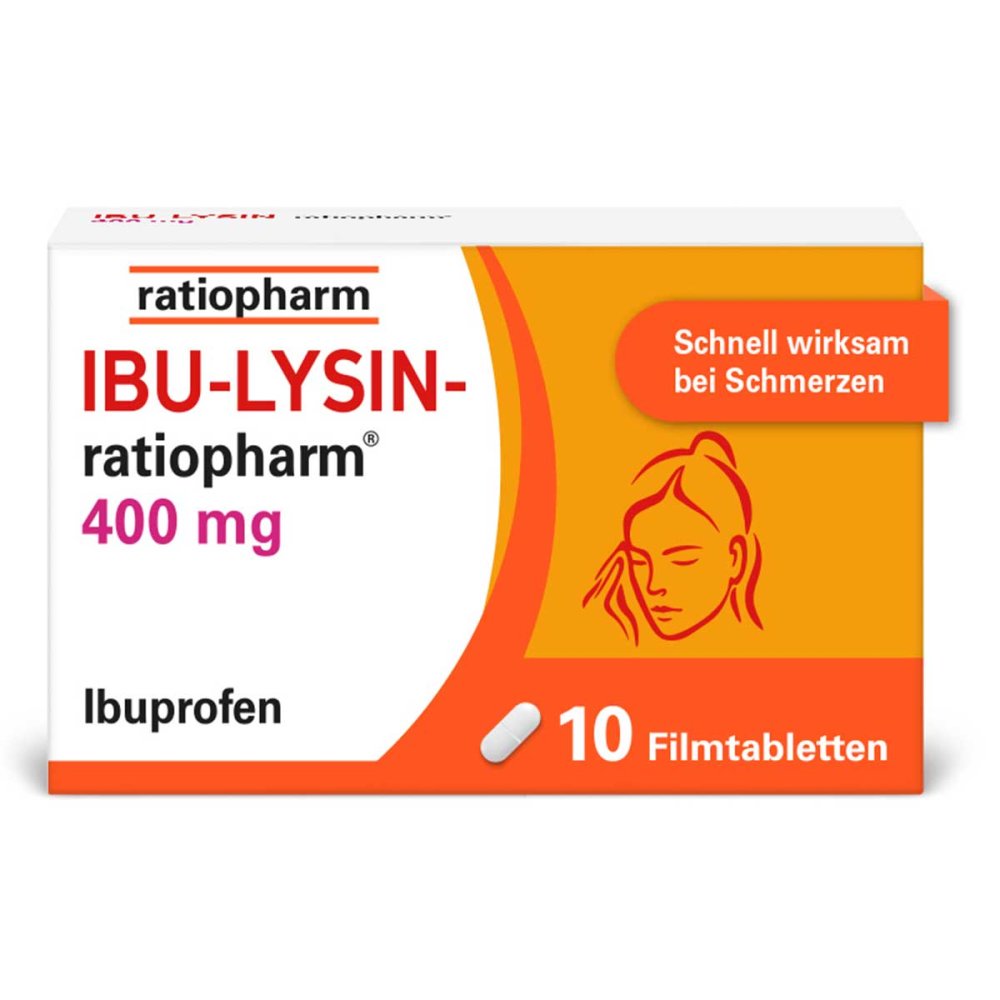 ratiopharm GmbH IBU LYSIN ratiopharm 400 mg Filmtabletten 16197861