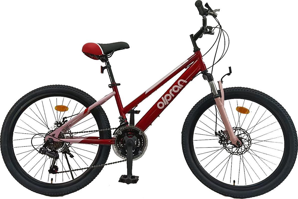 Olpran Kinderfahrrad 24 Zoll Talpa Mädchen dunkelrot/rosa