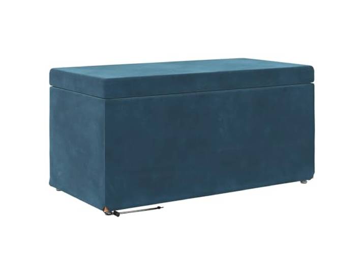 GHVBNMF Polsterhocker Samt Polsterbank Ohne Lehne Blau 81x41x40 cm Weicher Sitzkomfort mit Samtbezug fuer Schlafzimmer, Flur und Wohnzimmer. Stabile Beine belastbar bis 110 kg.