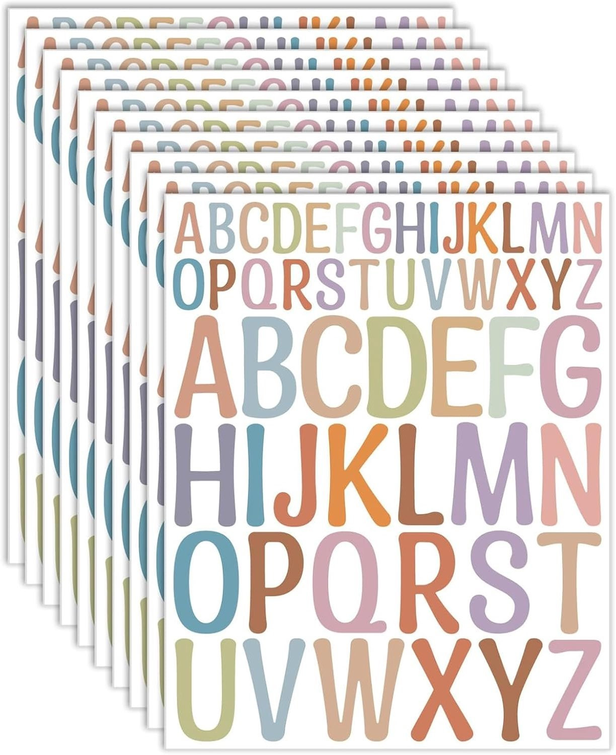 Kleurige Zelfklevende Letter Stickers, 520 Stuks voor DIY Projecten, Scrapbooking en Adressering