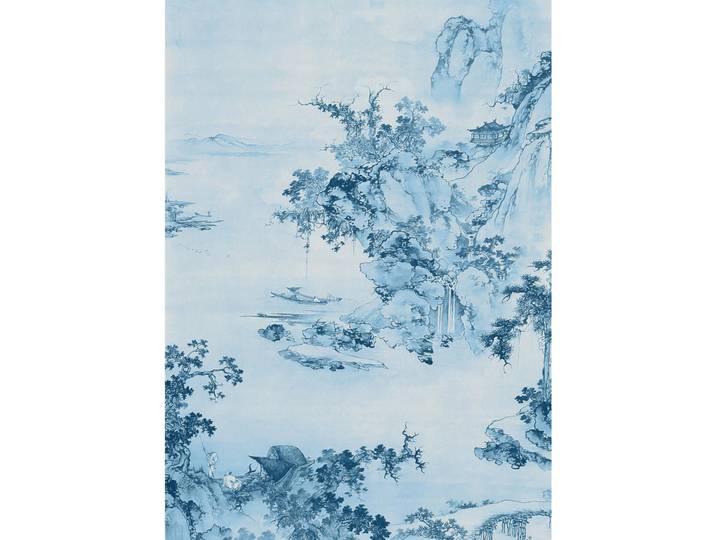 Fototapete, Blau, Abstraktes, 200x280 cm, Tapeten & Wandverkleidungen, Fototapeten