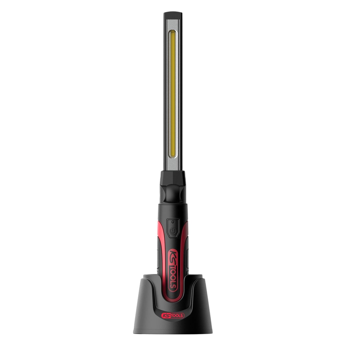 KS Tools Wiederaufladbare Handlampe mit COB-Leuchtdiode (1000 Lumen) + Spot (150 Lumen) (1000 lm) (150.4313F)