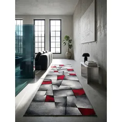 Läufer Kurzflor Rot 80x150 cm - BIENO   Kadima Design