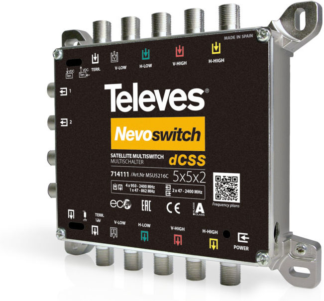 unex Multiswitch MSU5216C 5 vers 2x16 dCSS cascadeable NEVO-SCR (714111)