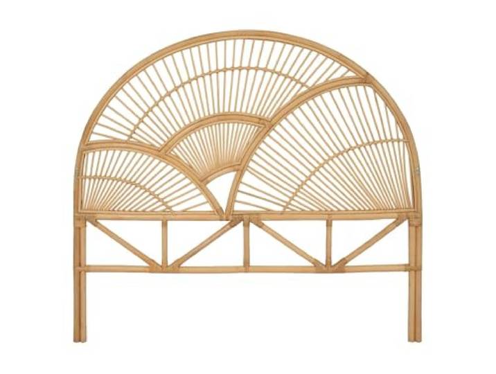 Vente-unique-Bett-Kopfteil 140 cm - Rattan - Holzfarben - EFELA
