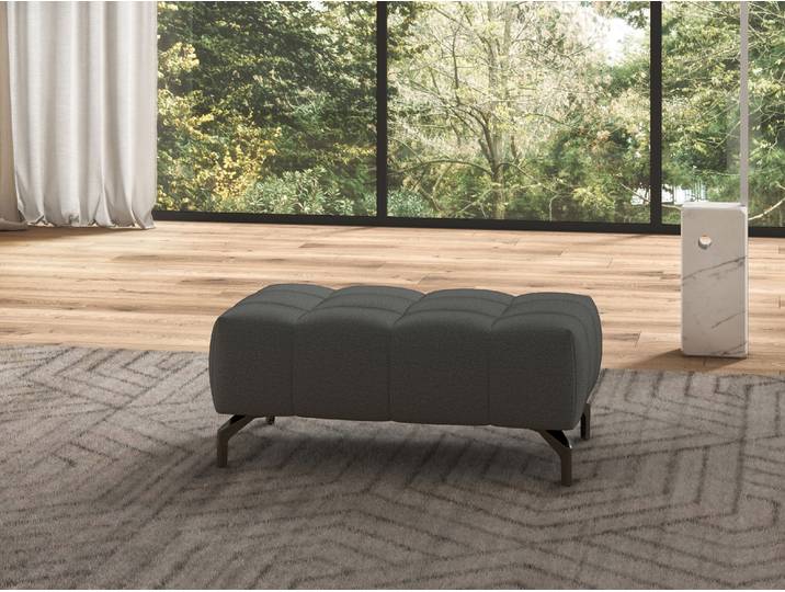 Hocker SIT & MORE Cool , grau, B:102cm H:45cm T:68cm, Hocker, Hocker, mit schwarzen Füssen