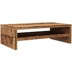 vidaXL Monitorständer Altholz-Optik 42x24x13 cm Holzwerkstoff