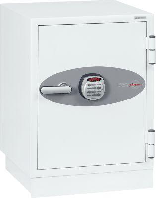 Feuerschutzschrank FS 0441, Elektronikschloss, B 500 x T 500 x H 640 mm, Stahl, signalweiß RAL 9003