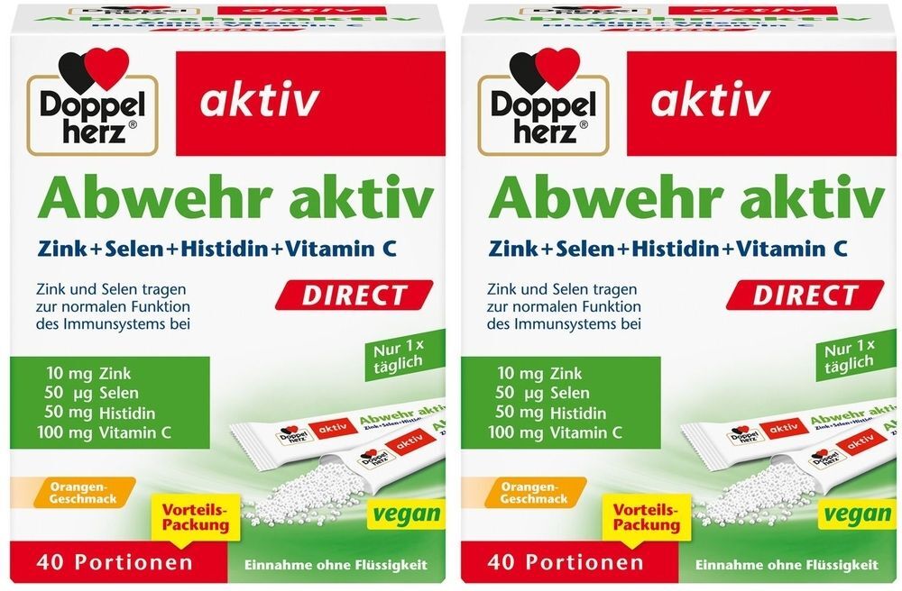 Doppelherz® aktiv Doppelherz Abwehr aktiv Direct Pellets 2x 2x40 St Beutel