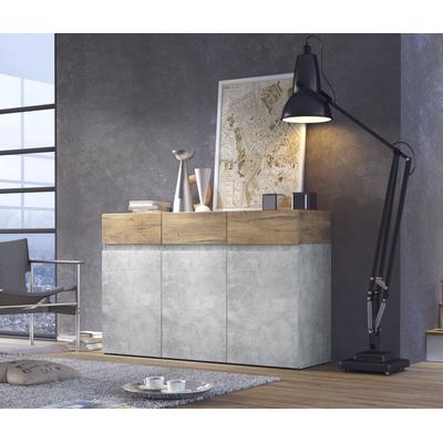Sideboard HOME AFFAIRE "Rimini", grau (atelier hell, kastanienfarben), B:135cm H:86cm T:40cm, Sideboards, Sideboard, Breite 135 cm