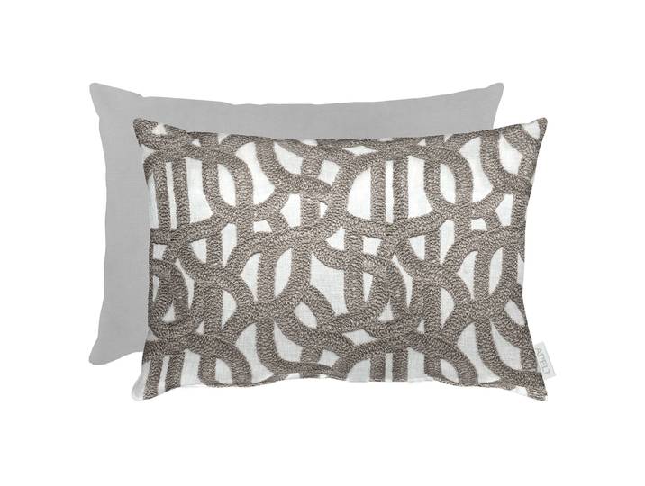 Coussin Rafia Vert/Vert 35 x 50cm Tissu mélangé