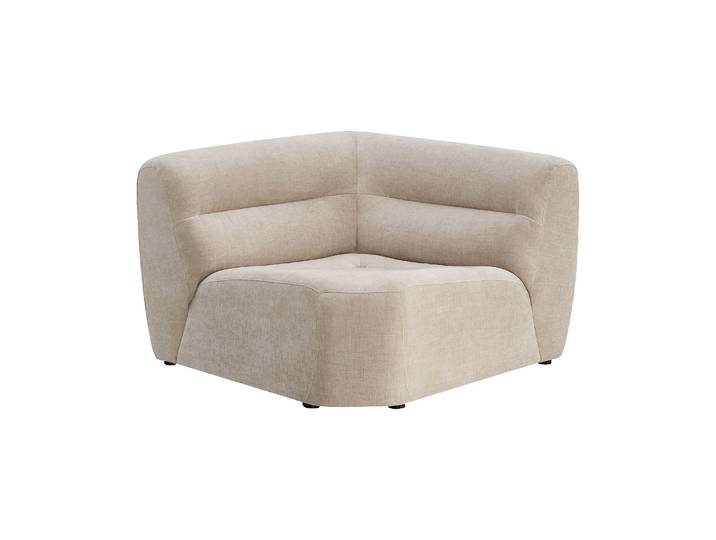 HABITAT - Fauteuil d'angle en tissu - Taupe - Léandre