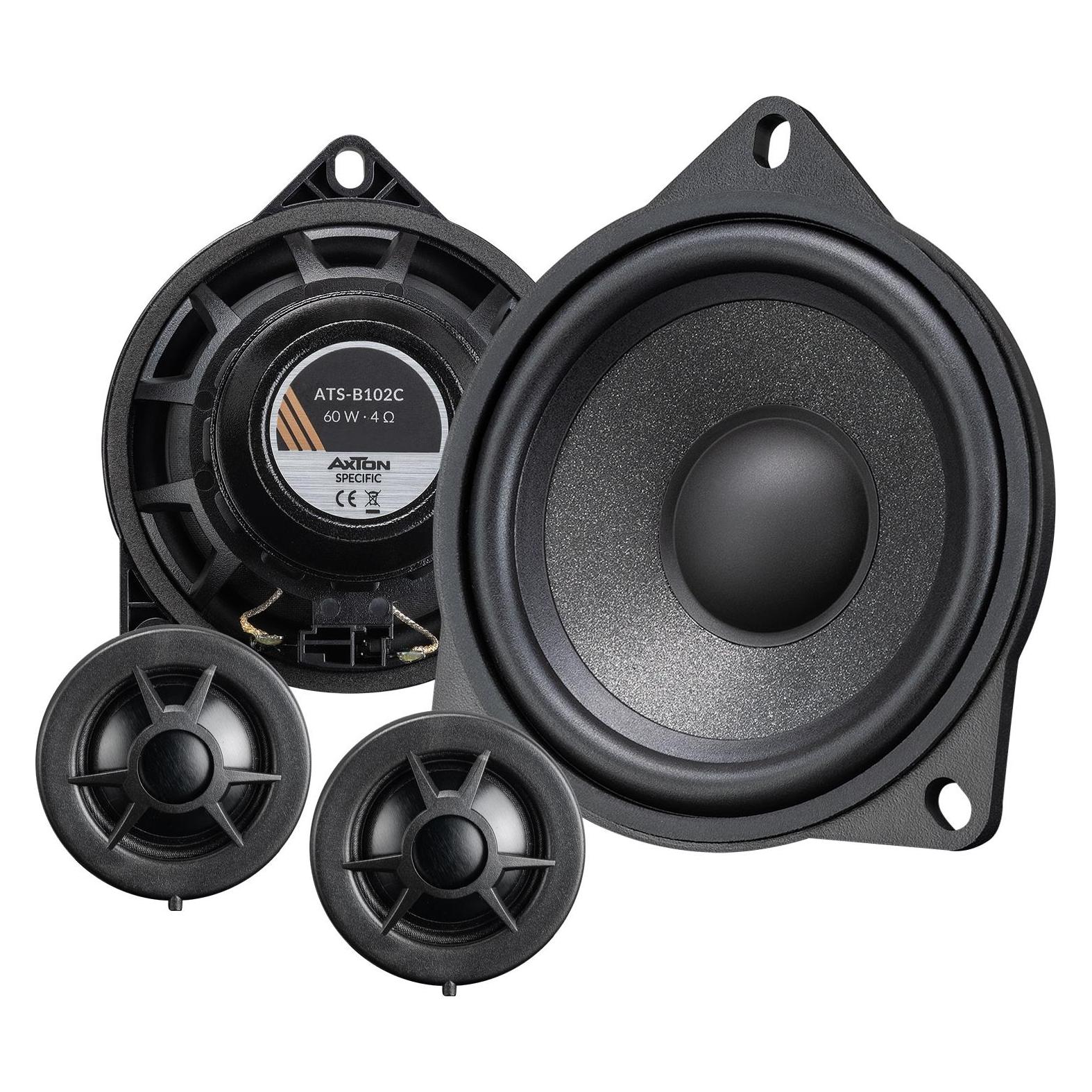 Axton ATS-B102C | Pasklare Autospeaker set voor BMW | 10cm | 2-weg Componentenset | Audio Upgrade (10 cm) (ATS-B102C)