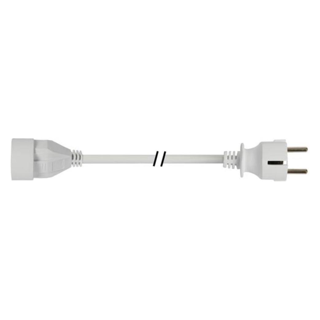 Perel Verlängerungskabel 3 Meter weiss Schuko (3 m, CEE 7/3) (EC03-G)