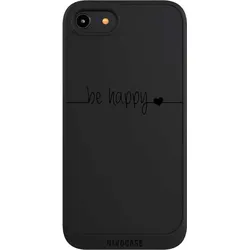 Nivocase Handyhülle für Apple iPhone 7 Hülle NIVOpure Case Schwarz Glück Statement Motiv ohne Hintergrund (Apple iPhone 7), Smartphone Hülle, Schwarz