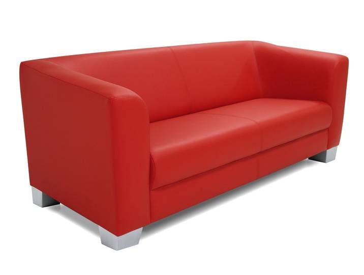 CHICAGO 3-Sitzer Sofa, Material Kunstleder, rot