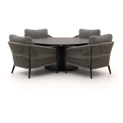 Bellagio Mineo/La Fonte ø150cm Low Dining Gartenmöbel-Set 5-teilig