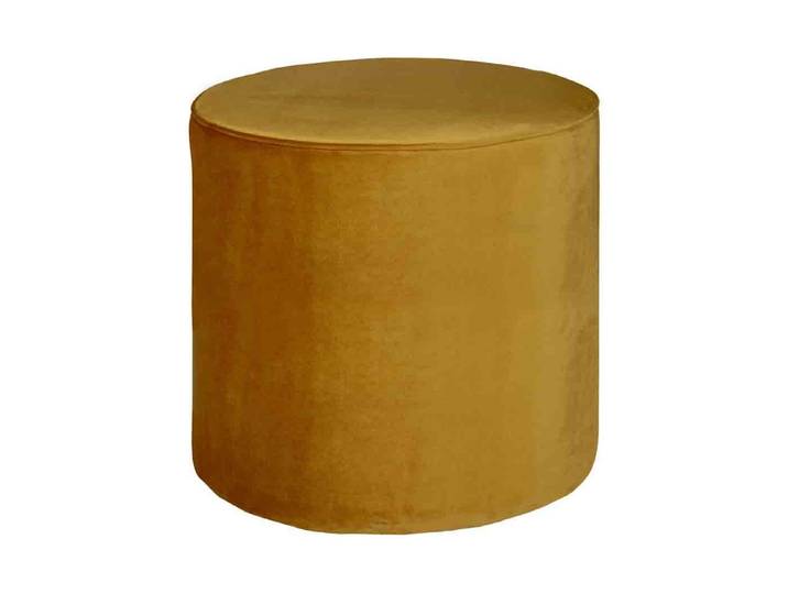 WOOOD Sitzhocker Sara Samt, Ø 46cm Ocker