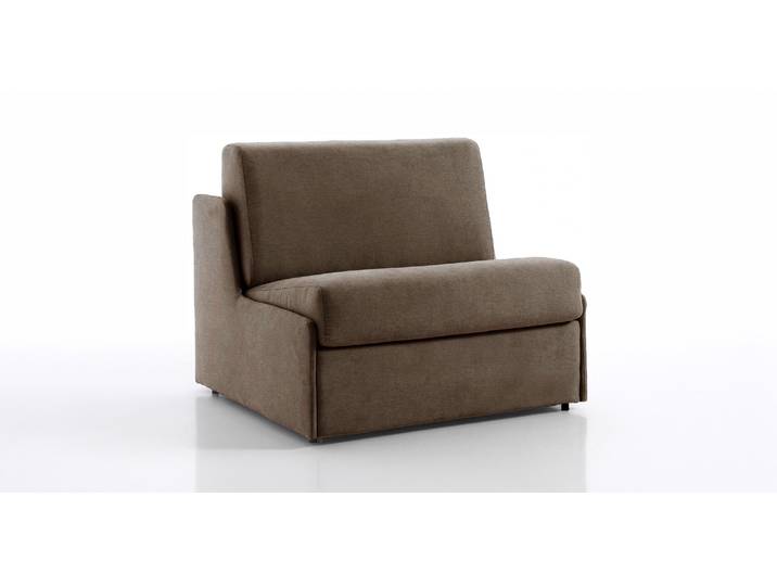 MARSEILLAN - Fauteuil convertible - Tweed, Chocolat