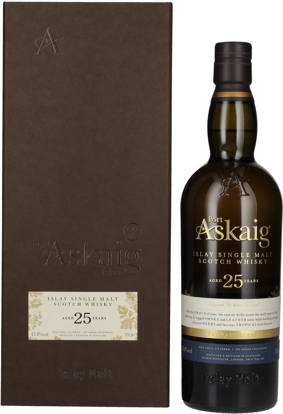 Port Askaig Islay 25 Years Old Islay Single Malt Scotch Whisky 45,8% Vol. 0,7l in Geschenkbox