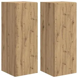 vidaXL TV-Wandschrank 2 pcs Kunsthandwerk Eiche 30 x 31 x 80 cm